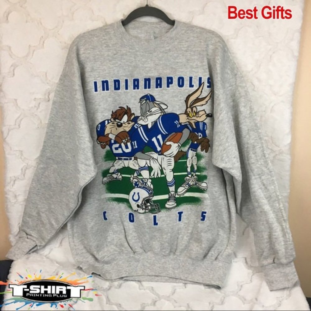 Vintage NFL Indianapolis Colts Looney Tunes Sweatshirt, Indianapolis Colts Shirt